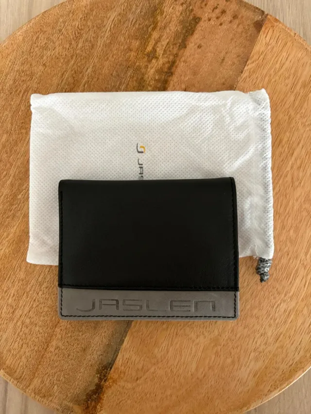 Cartera Jaslen bicolor negra y gris