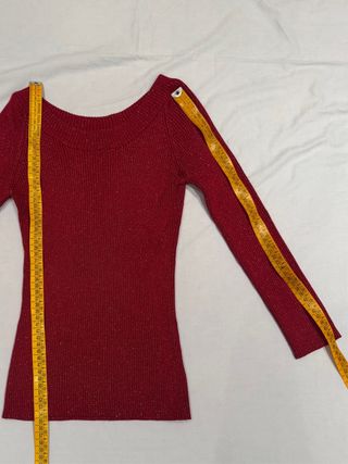 Top Naf Naf rojo manga 3/4