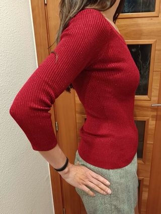 Top Naf Naf rojo manga 3/4