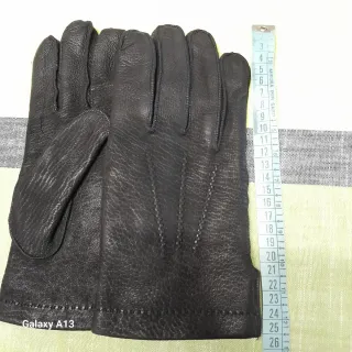 Guanti in pelle nera Tg. 9