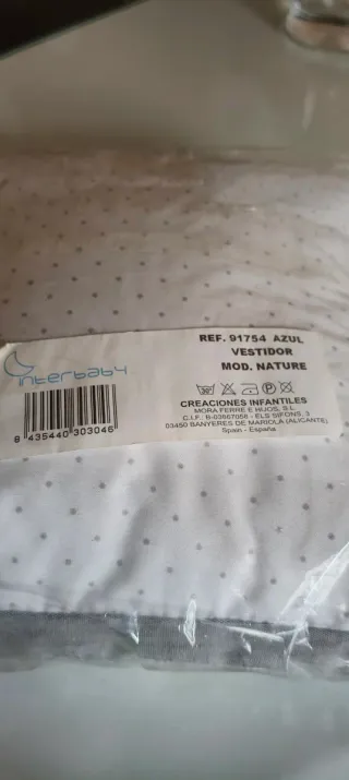 Cambiador de bebé con osito