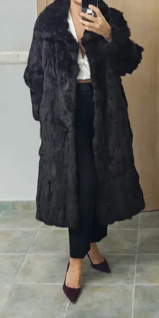 Abrigo de piel marrón oscuro Corte Inglés