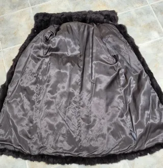 Abrigo de piel marrón oscuro Corte Inglés