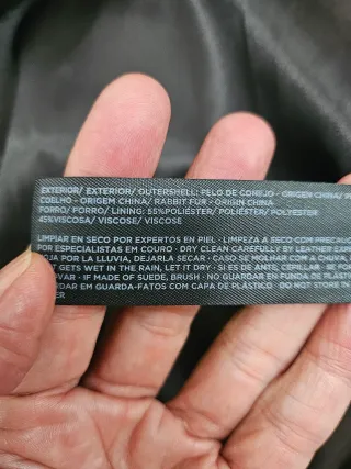 Abrigo de piel marrón oscuro Corte Inglés