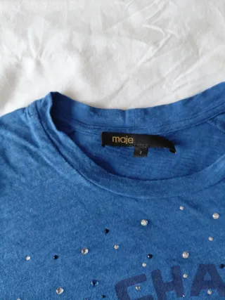Camiseta azul eléctrico Maje