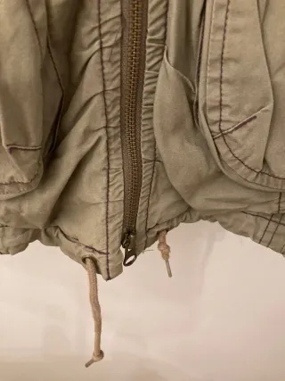 Abrigo Mango verde militar