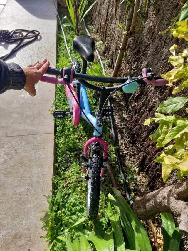 Bicicleta infantil BTwin azul y rosa