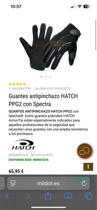 Guantes HATCH PPG2 con Spectra Antipinchazo