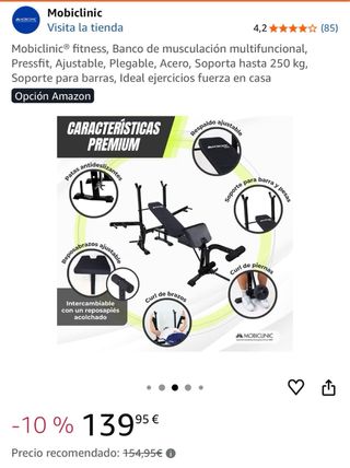 Banco de pesas multifunción