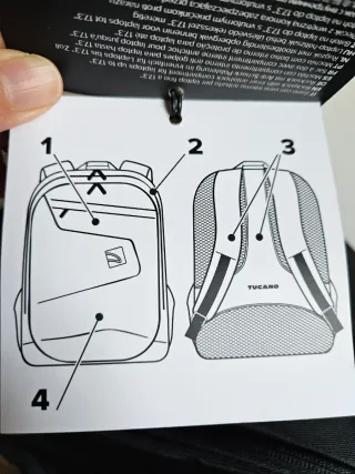 Mochila Tucano acolchada ordenador 17"