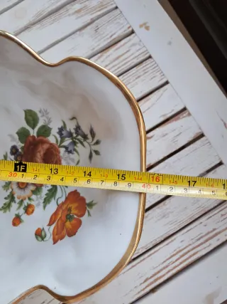 Precioso frutero antiguo con filo de oro