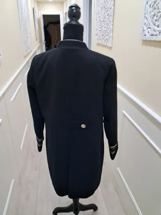 Abrigo militar negro mujer