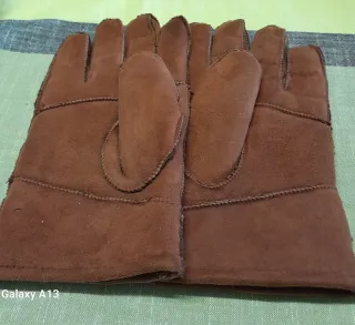 Guanti scamosciati vintage Tg. L