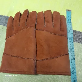 Guanti scamosciati vintage Tg. L