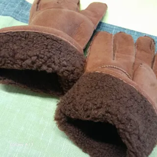 Guanti scamosciati vintage Tg. L