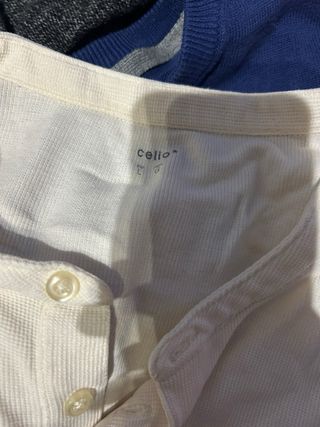 Camiseta Henley manga larga hombre blanca