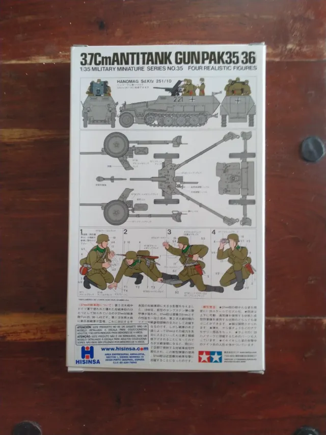 Maqueta Tamiya 1/35 Cañón Antitanque Pak 35/36
