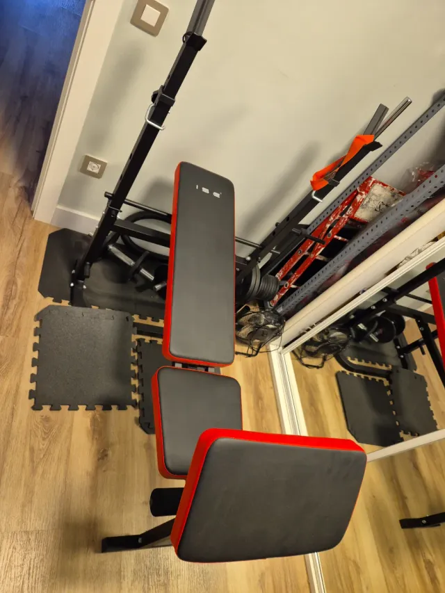 Banco Musculación ISE Negro/Rojo