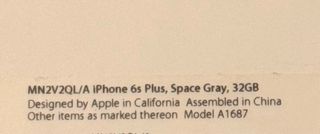 iPhone 6S Plus 32GB Grigio Siderale