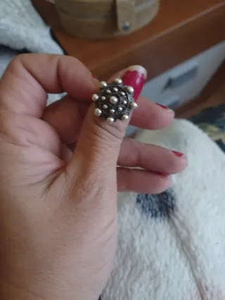 Anillo de plata estilo étnico