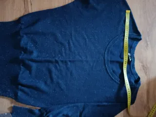 Jersey punto azul con brillo