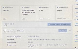 Portátil Lenovo G510 i7