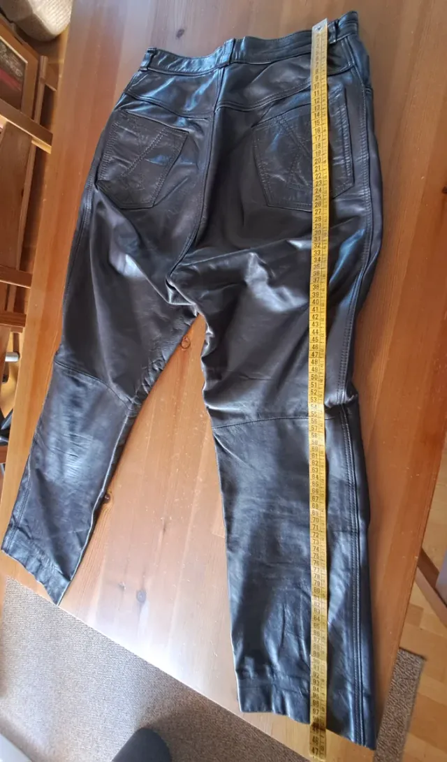 Pantalón Cuero Vintage Mujer Marrón