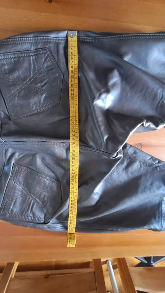 Pantalón Cuero Vintage Mujer Marrón