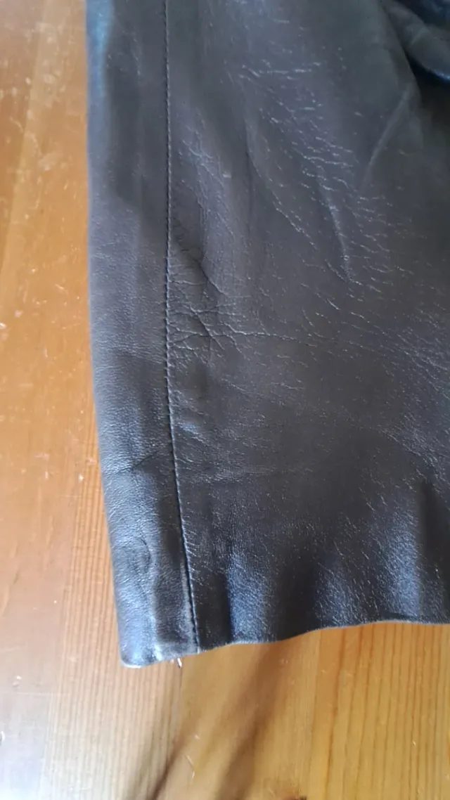 Pantalón Cuero Vintage Mujer Marrón