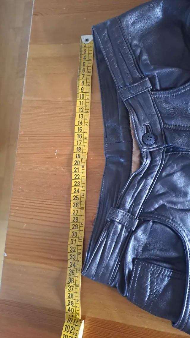 Pantalón Cuero Vintage Mujer Marrón