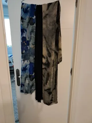Pashmina azul y gris