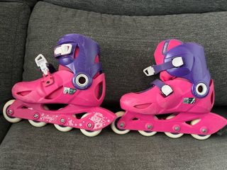 Patines Oxelo niña rosas y morados