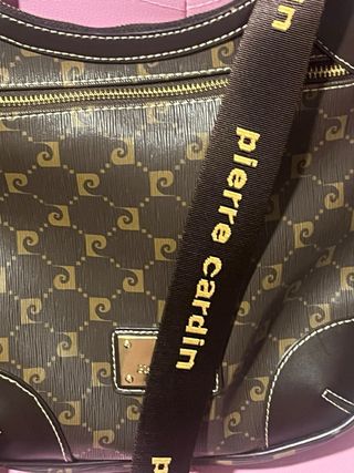 Bolso Pierre Cardin Marrón y Dorado