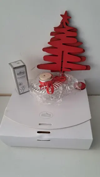 Profumatore Argento Albero Natale Rosso