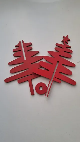 Profumatore Argento Albero Natale Rosso