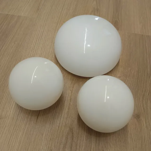 Lote 2 tulipas de cristal blancas