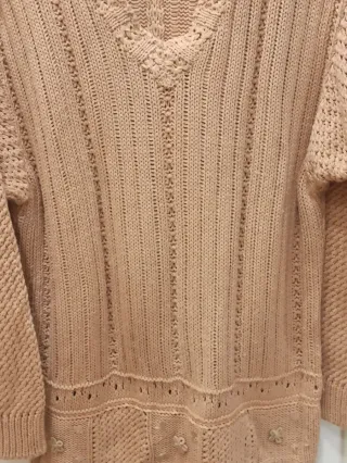 Jersey de punto beige talla M