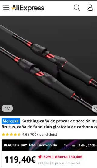 B. FRIDAY !! Caña pescar KastKing Brutus Spinning.