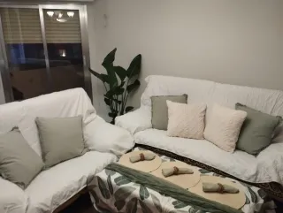 Conjunto de sofás de tela