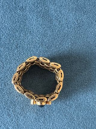 Anillo Oro 18k Zafiro y  brillante