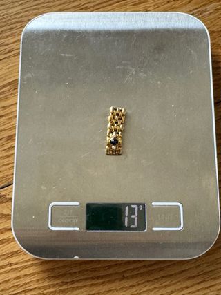 Anillo Oro 18k Zafiro y  brillante