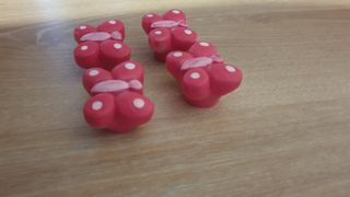 Lote 4 pomos mariposa armario infantil