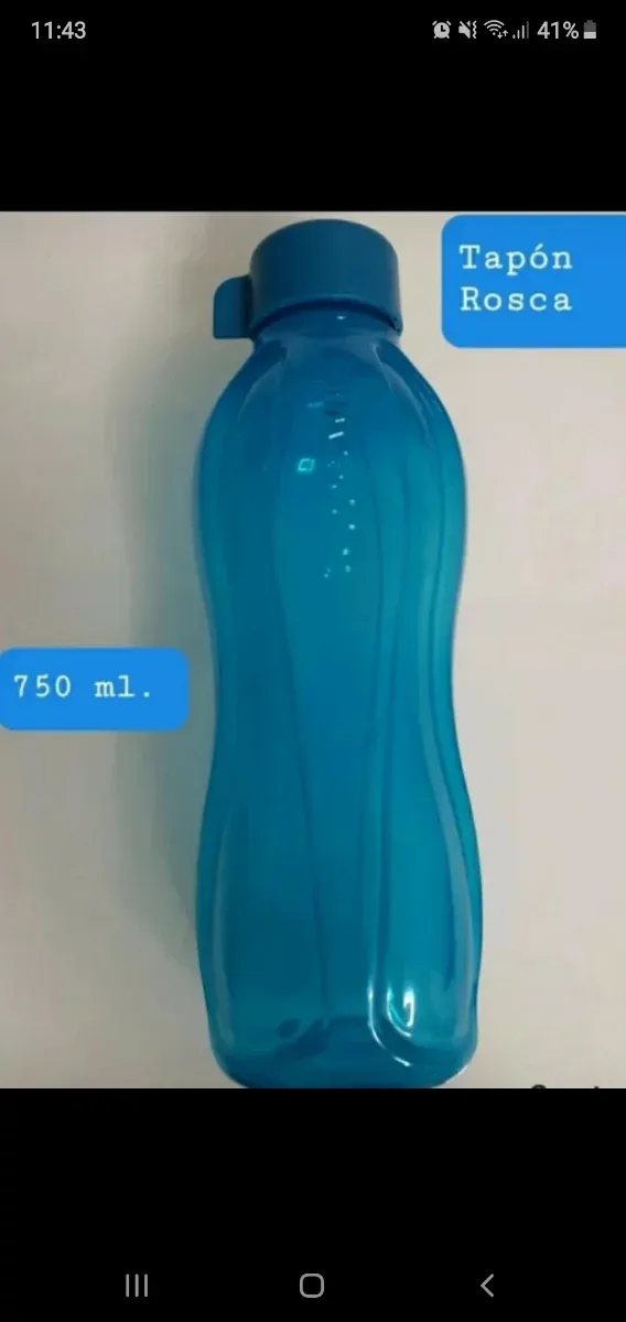 Botella Plástico 750 ml. Tapón Rosca