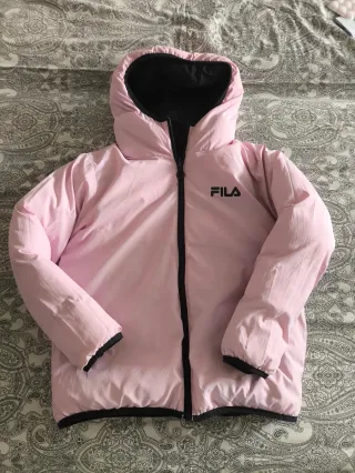 Chaqueta Fila Reversible Negra y Rosa
