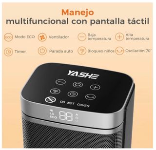 Calentador calefactor Eléctrico 1500W Táctil mando