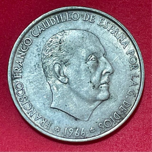 Moneda de PLATA 100 ptas Franco 1966