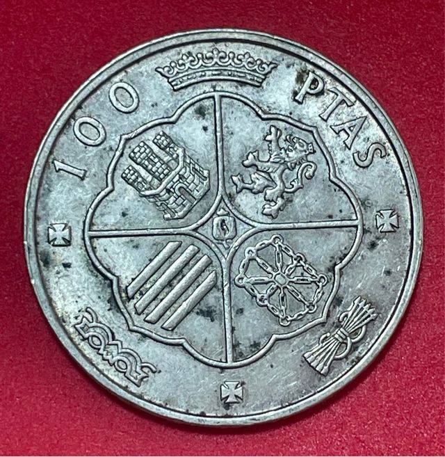 Moneda de PLATA 100 ptas Franco 1966