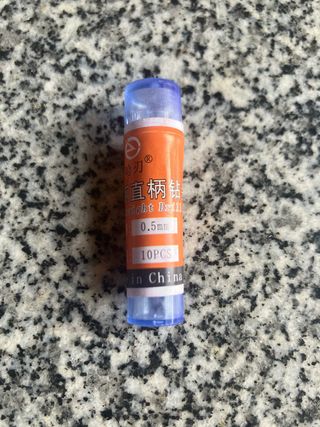 Brocas HSS 0.5mm (10uds) para modelismo.