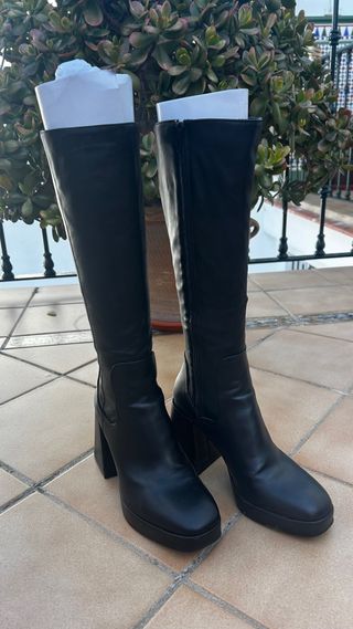 Botas altas negras plataforma