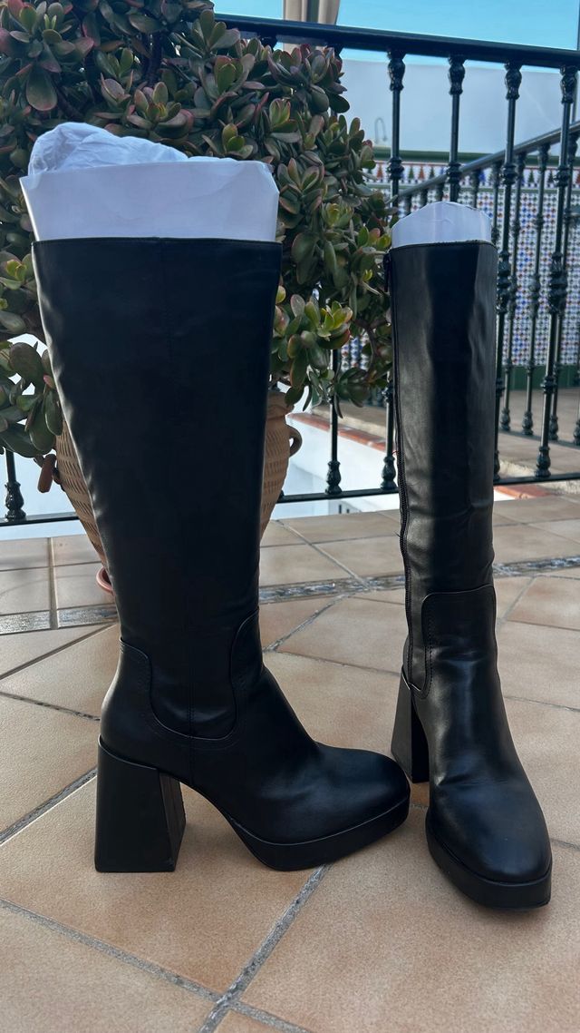 Botas altas negras plataforma